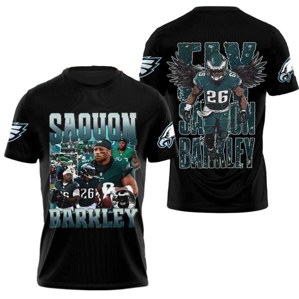 Philadelphia Eagle Fly Saquon Barkley 26 Aop Tshirt