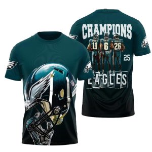 Philadelphia Eagles 11 6 26 Eagles Champions AOP T-Shirt