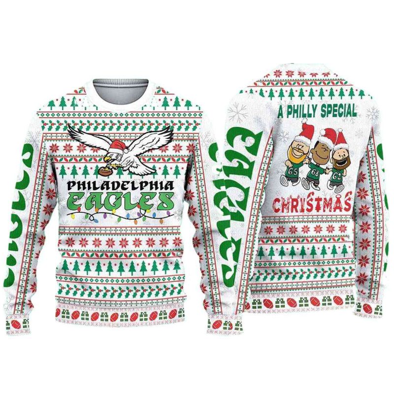 Philadelphia Eagles 2024 Christmas Chill Guy Ugly Sweater 1 Iwj4F