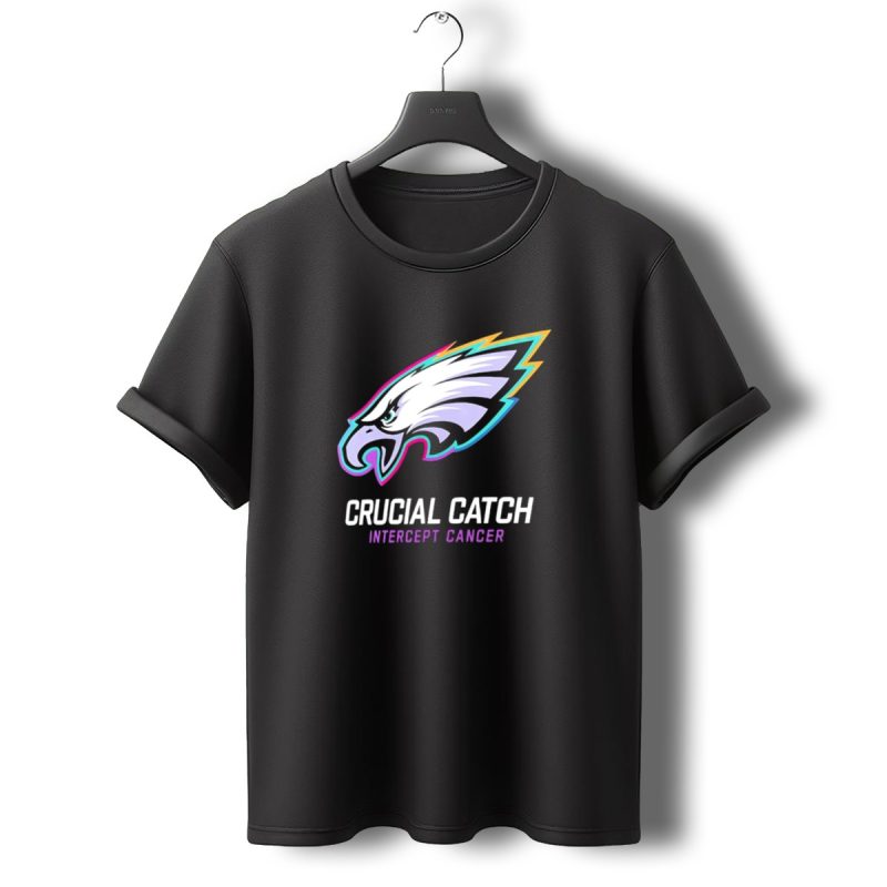 Philadelphia Eagles 2024 Crucial Catch Intercept Cancer T Shirt T Shirt 0 1