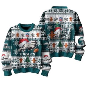 Philadelphia Eagles 2025 They Not Like Us Eagles Christmas Ugly Sweater