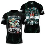 Philadelphia Eagles 2025 Champions Team Mascot AOP T-Shirt
