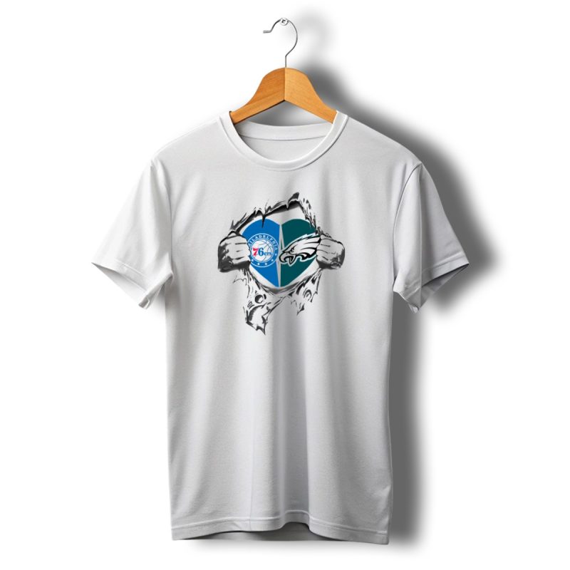 Philadelphia Eagles 76Ers Heart In My Chest T Shirt T Shirt 1 1