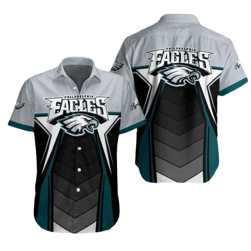 Philadelphia Eagles Abstract Blackout Custom Hawaiian Shirt 1