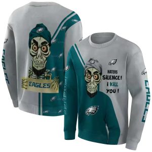 Philadelphia Eagles Achmed Skull Green AOP Sweatshirt