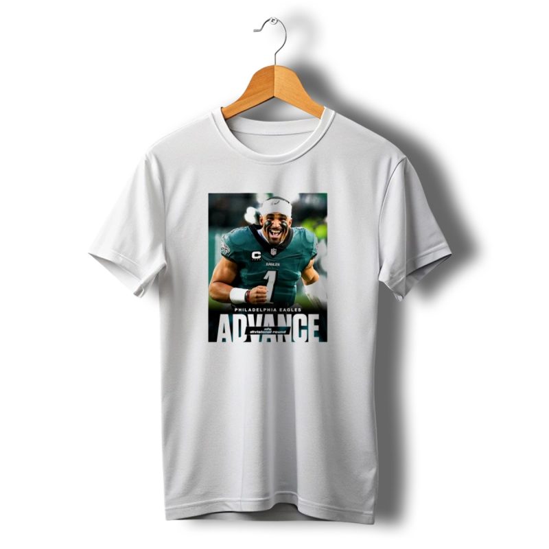 Philadelphia Eagles Advance Nfc Divisional Round Jalen Hurts Victory T Shirt T Shirt 1 1