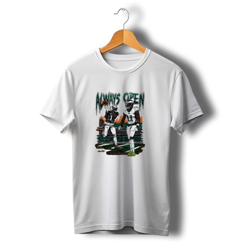 Philadelphia Eagles Always Open Football Flames T Shirt T Shirt 1 1
