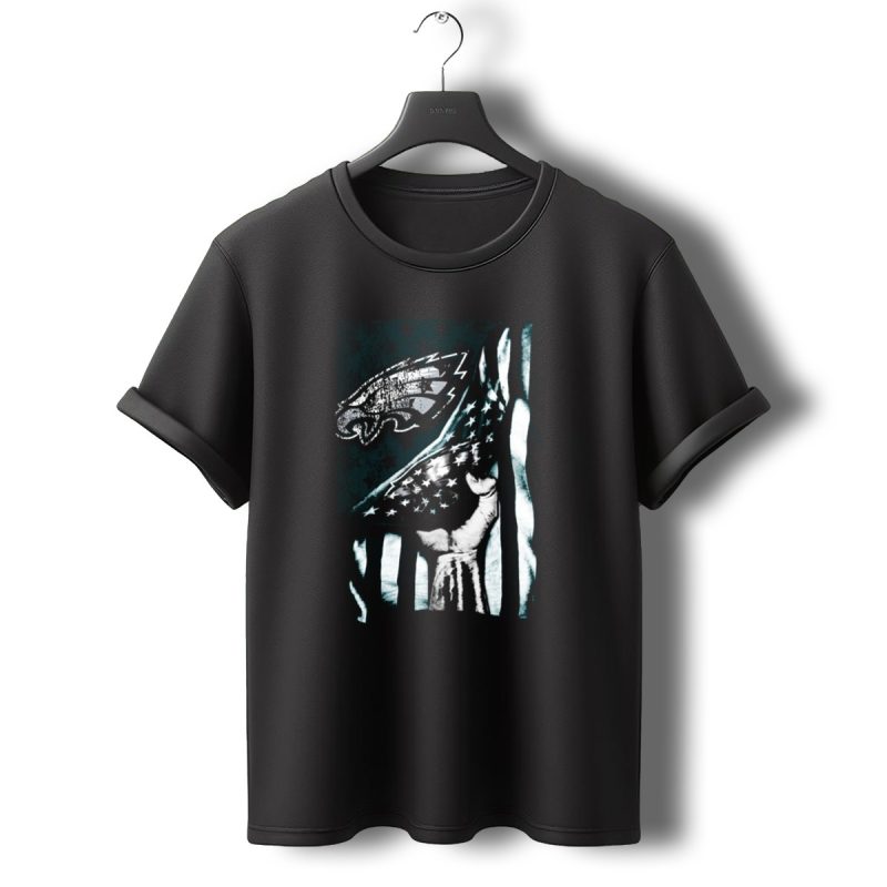 Philadelphia Eagles American Flag Fist Emblem T Shirt T Shirt 0 1