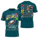 Philadelphia Eagles And Autism Awareness AOP T-Shirt