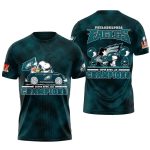 Philadelphia Eagles And Peanuts Snoopy AOP T-Shirt