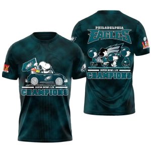 Philadelphia Eagles And Peanuts Snoopy AOP T-Shirt
