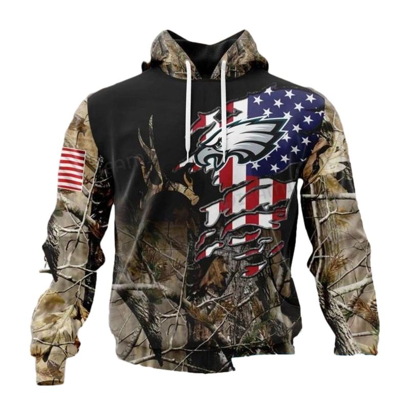 Philadelphia Eagles Army Hoodie 3D Camo Usa Flag Personalized Philadelphia Eagles Gift 0 768X768 1