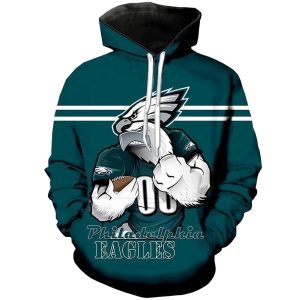 Philadelphia Eagles Ball Mascot All Over Print Hoodie