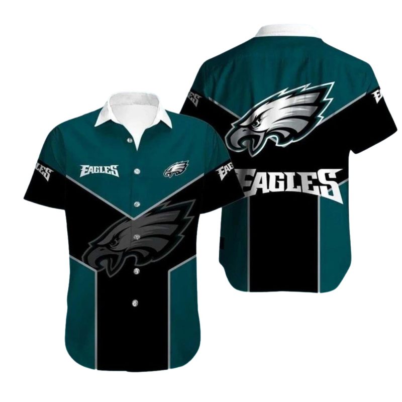 Philadelphia Eagles Bold Chevron Hawaiian Shirt Design 1 3 1024X1024 1