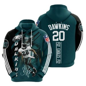 Philadelphia Eagles Brian Dawkins 20 All Over Print Hoodie