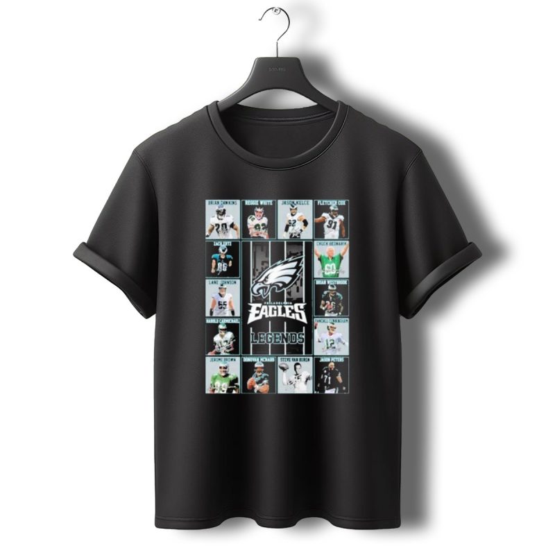 Philadelphia Eagles Brian Dawkins Reggie White Jason Kelce Fletcher Cox Legends T Shirt T Shirt 0 1