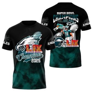 Philadelphia Eagles Brian Dawkins SB Champions AOP T-Shirt