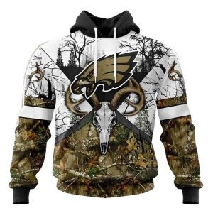 Philadelphia Eagles Camo All Over Print Hoodie Deer Skull Forest Pattern All Over Print Hoodie