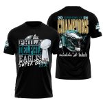 Philadelphia Eagles Champions 2025 Helmet AOP T-Shirt