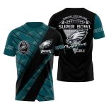 Philadelphia Eagles Champions Black And Green AOP T-Shirt