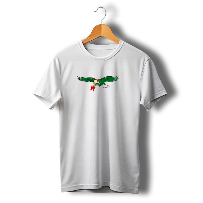 Philadelphia Eagles Christmas Santa Hat Football T Shirt T Shirt 1 1