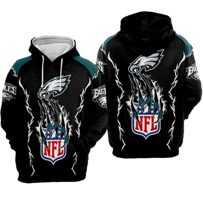 Philadelphia Eagles Claws 3D Hoodie All Over Printed Philadelphia Eagles Gifts For Him