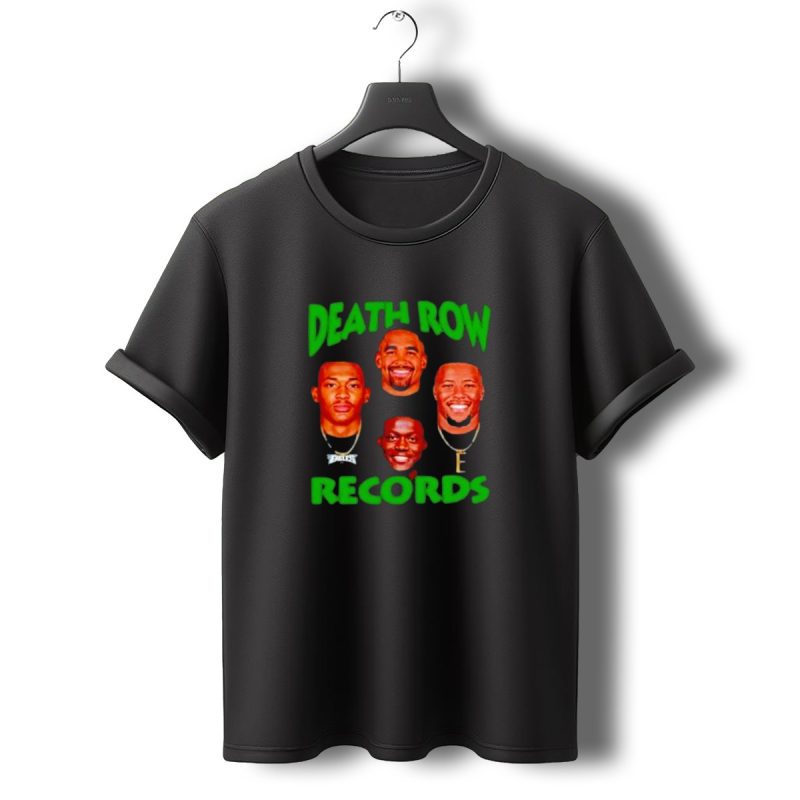 Philadelphia Eagles Death Row Records Aj Brown Jalen Hurts Devonta Smith Saquon Barkley T Shirt T Shirt 0 1