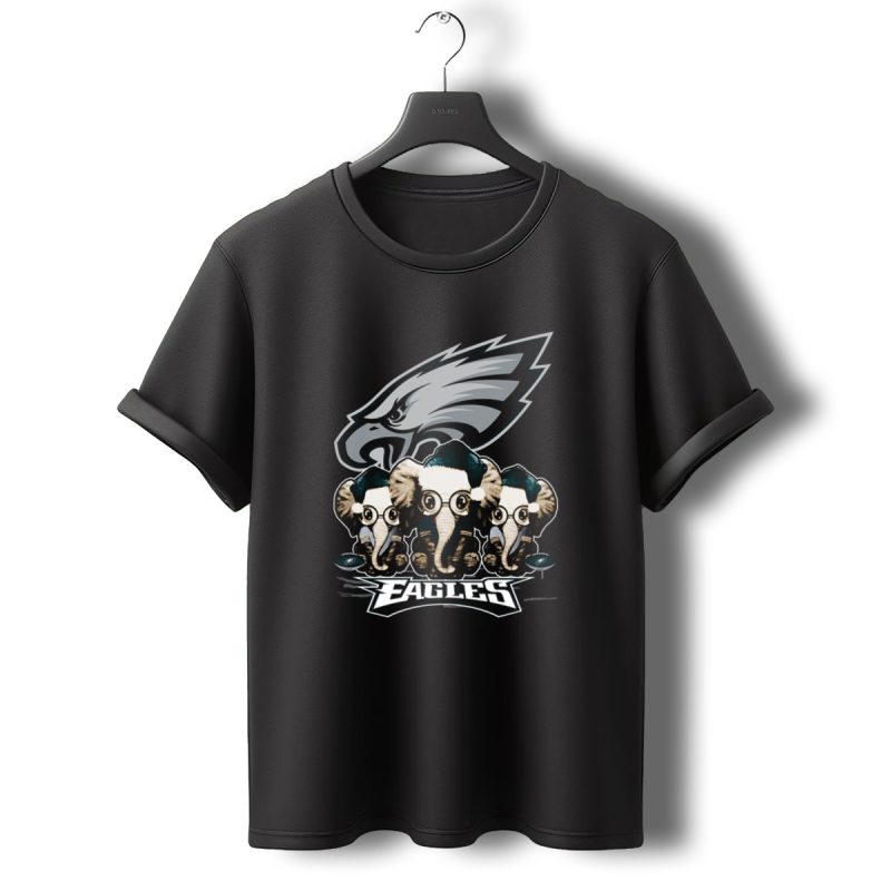 Philadelphia Eagles Elephan Xmas Holiday Spirit T Shirt T Shirt 0 1