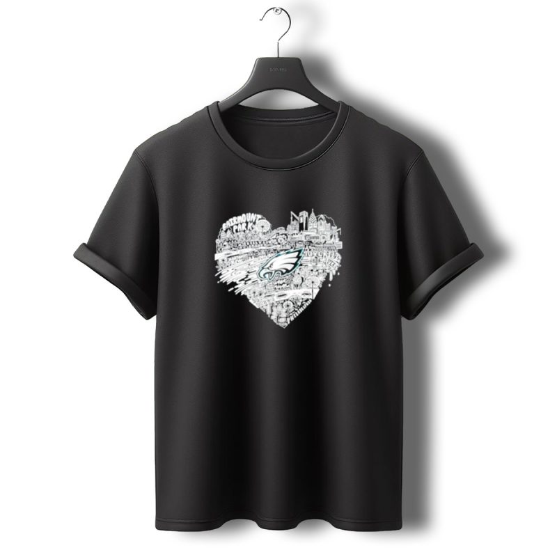 Philadelphia Eagles Fairmount Park West River Heart T Shirt T Shirt 0 1