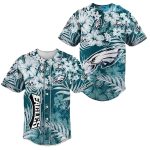 Philadelphia Eagles Floral Pattern Baseball Jersey