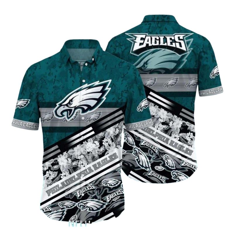 Philadelphia Eagles Floral Stripes Hawaiian Shirt Pattern 1 3 1024X1024 1