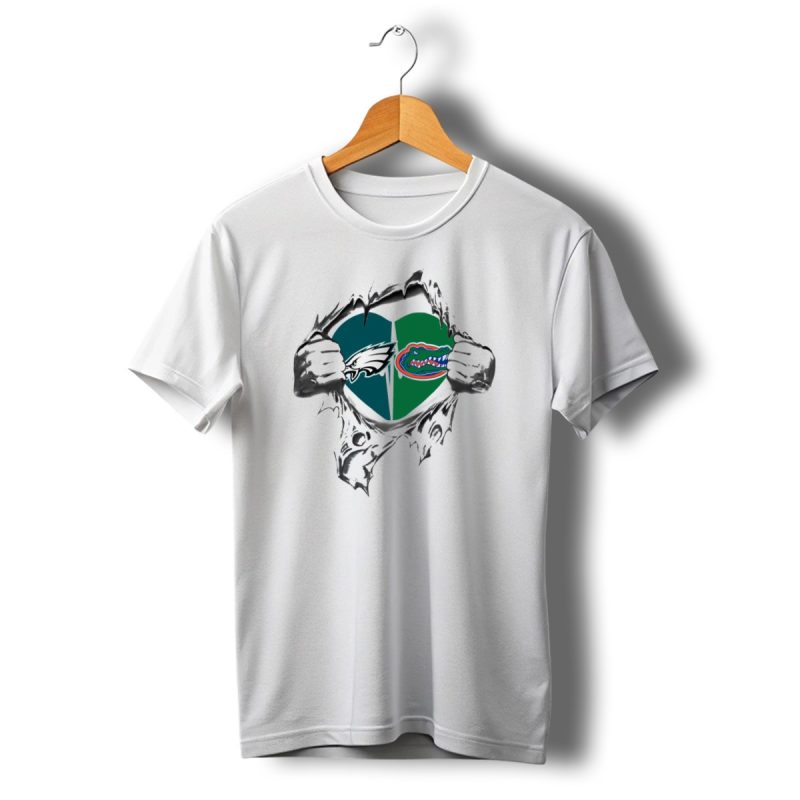 Philadelphia Eagles Florida Gators Heart T Shirt T Shirt 1 1