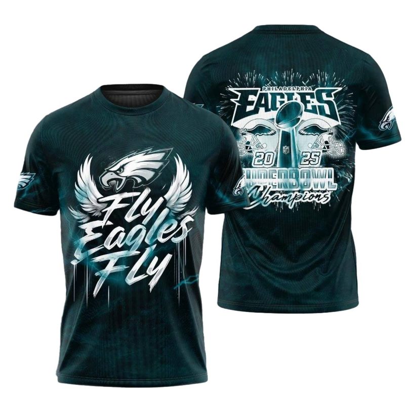 Philadelphia Eagles Fly Eagles Fly 2025 Aop T Shirt