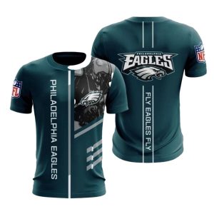 Philadelphia Eagles Fly Eagles Fly Green AOP T-Shirt