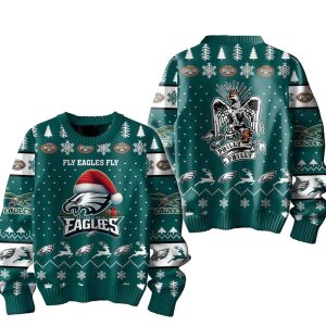 Philadelphia Eagles Fly Eagles Fly Philly Philly 2025 Christmas Ugly Sweater