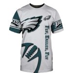 Philadelphia Eagles Fly Eagles Fly White AOP T-Shirt