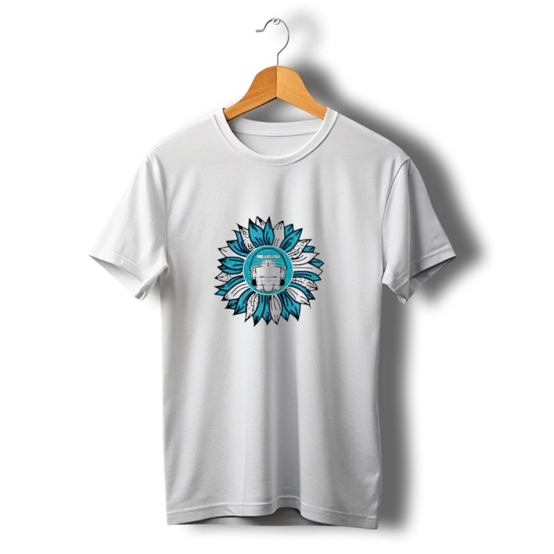 Philadelphia Eagles Football Helmet Sunflower T Shirt T Shirt 1 1
