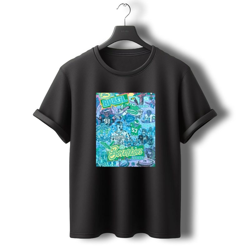 Philadelphia Eagles From Brazil To Bourbon Street Super Bowl Lix Champions Lets Hunt T Shirt T Shirt 0 1