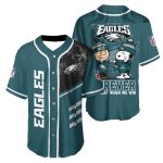 Philadelphia Eagles Funny Snoppy Baseball Jersey