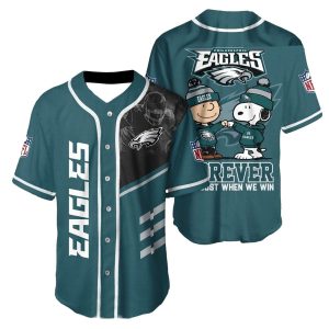 Philadelphia Eagles Funny Snoppy Baseball Jersey