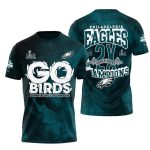Philadelphia Eagles Go Birds 2X Champions AOP T-Shirt