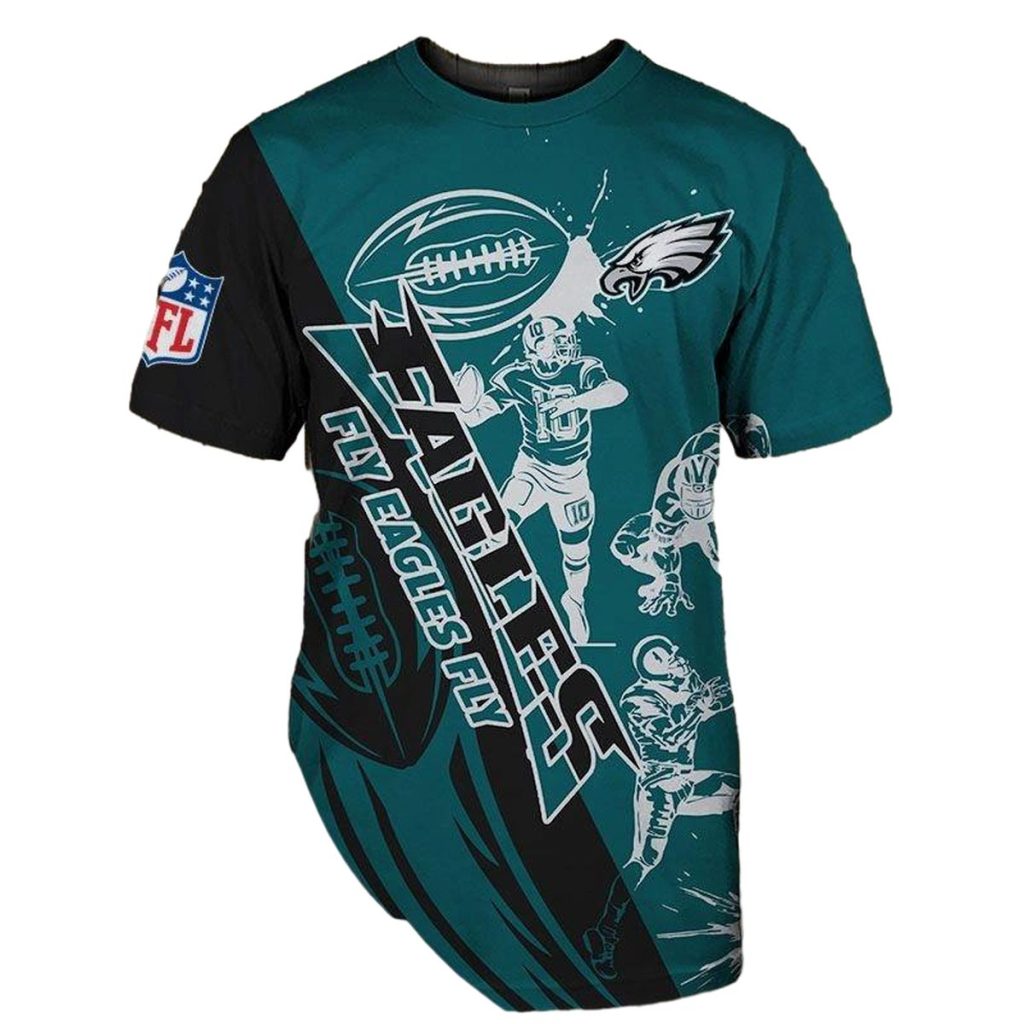 Philadelphia Eagles Graphic Cartoon Player Black And Green 1