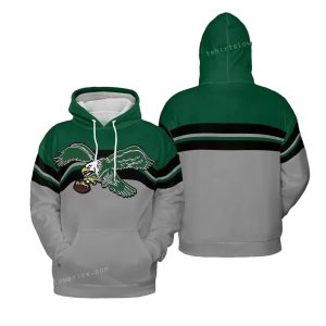 Philadelphia Eagles Gray And Blue All Over Print Hoodie