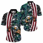 Philadelphia Eagles American Flag Gridiron Glory Tropical Hawaiian Shirt