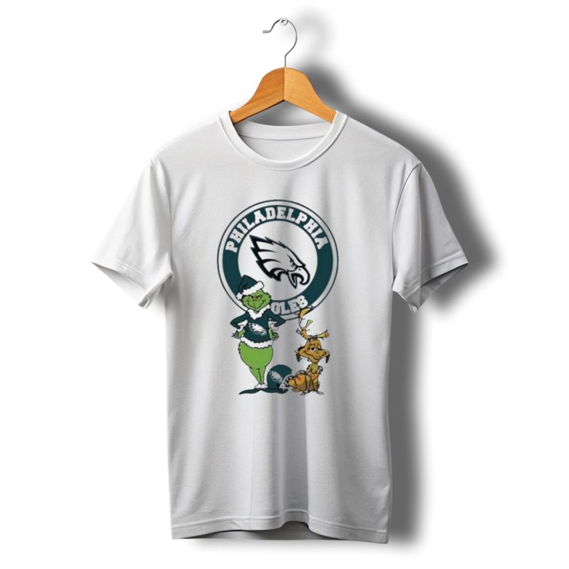 Philadelphia Eagles Grinch Max Merry Christmas T Shirt T Shirt 1 1