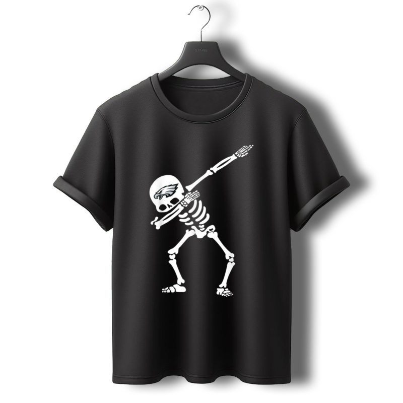 Philadelphia Eagles Halloween Dabbing Skeleton Football T Shirt T Shirt 0 1