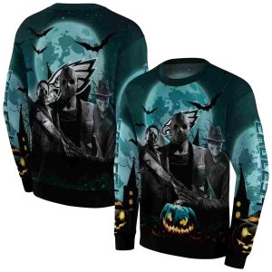 Philadelphia Eagles Halloween Vibes Green Black AOP Sweatshirt