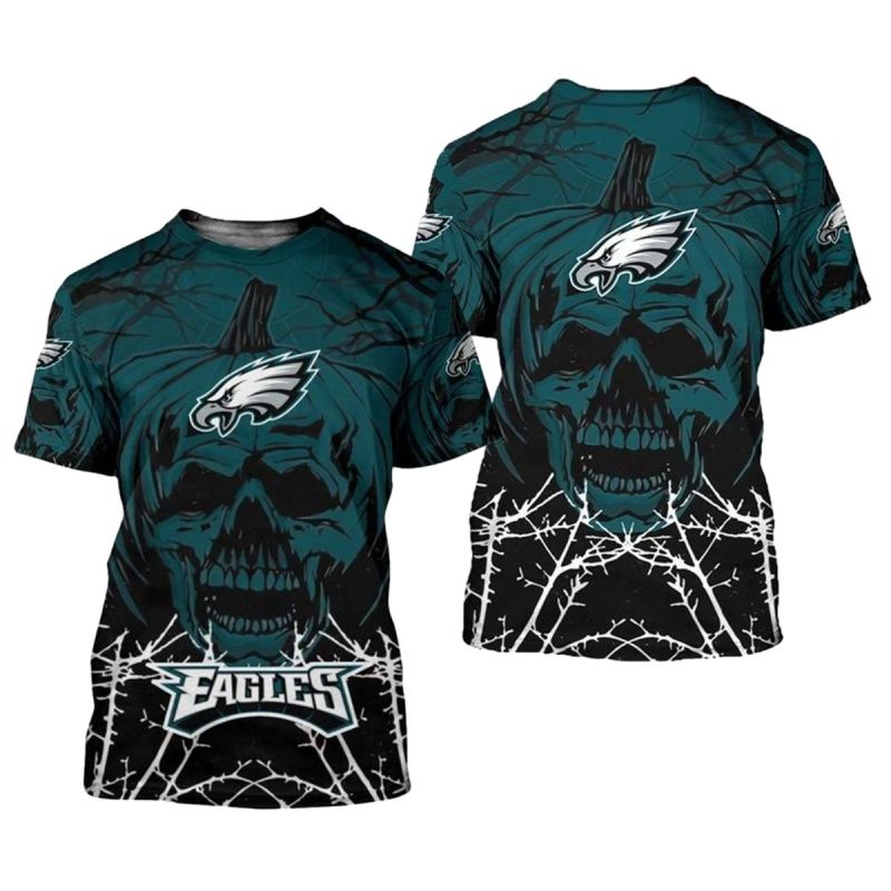 Philadelphia Eagles Halloween Pumpkin Skull 1