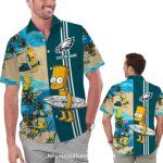 Philadelphia Eagles Bart Simpson Surf Style Hawaiian Shirt