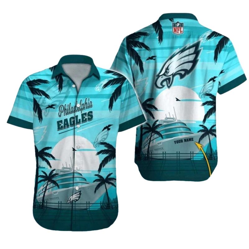 Philadelphia Eagles Hawaiian Shirt Cruise Ship Sunset Vibes 1 3 1024X1024 1